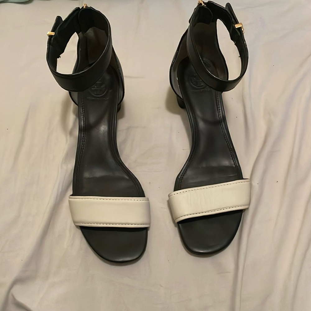Tory Burch Tana Ankle Strap Heeled Sandal Sz 9.5 45MM with Box and Bag